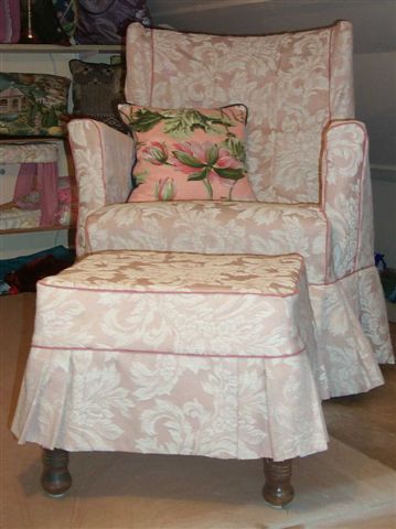 Chair & footstool slipcover
